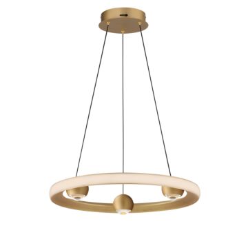 Nodes LED Pendant in Gold by ET2