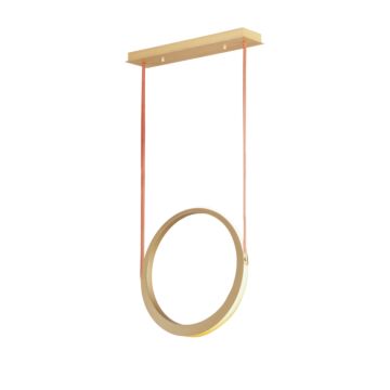 Tether LED Pendant in Natural Aged Brass by ET2