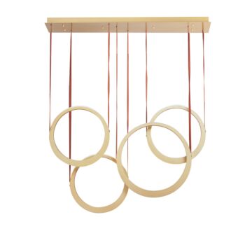 Tether LED Pendant in Natural Aged Brass by ET2