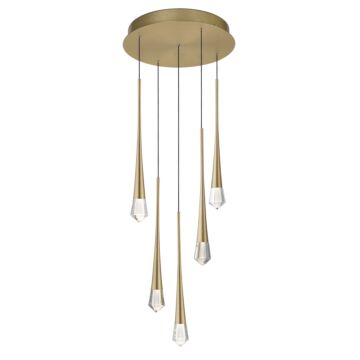 Pierce LED Pendant in Gold by ET2