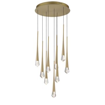 Pierce LED Pendant in Gold by ET2