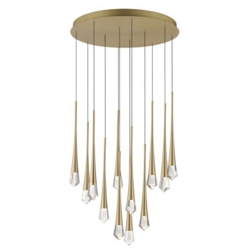 Pierce LED Pendant in Gold by ET2