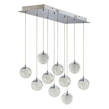 Orb II LED Pendant in Polished Chrome by ET2