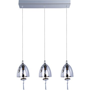 ET2 Chute 3 Light Pendant, Polished Chrome