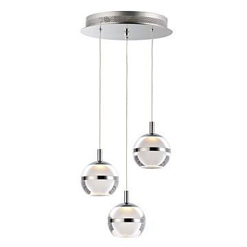 Swank LED Pendant in Polished Chrome by ET2