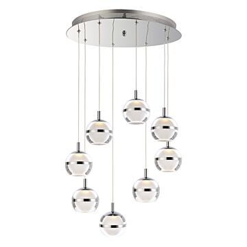 Swank LED Pendant in Polished Chrome by ET2