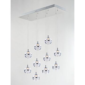 Swank LED Pendant in Polished Chrome by ET2