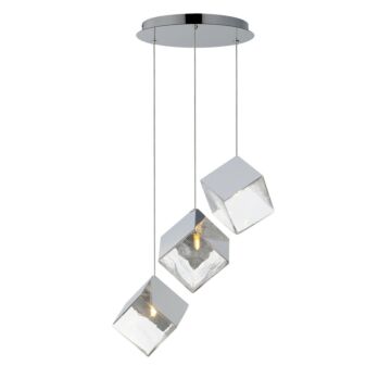 Ice Cube LED Pendant in Polished Chrome by ET2