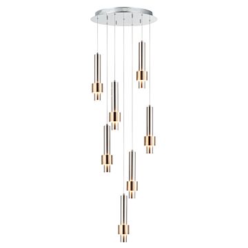 Reveal LED Pendant in Satin Nickel  Satin Brass by ET2