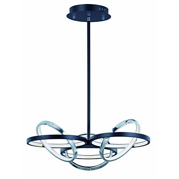 Gyro II LED Pendant in Black  Polished Chrome by ET2