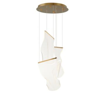 Rinkle LED Pendant in French Gold by ET2
