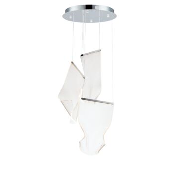 Rinkle LED Pendant in Polished Chrome by ET2