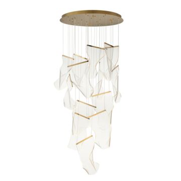 Rinkle LED Pendant in French Gold by ET2