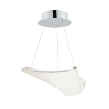 Rinkle LED Pendant in Polished Chrome by ET2