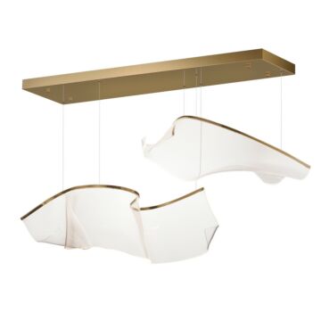 Rinkle LED Pendant in French Gold by ET2