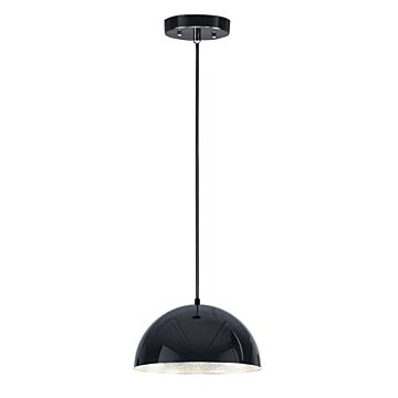 Hemisphere LED Pendant in Gloss Black  Aluminum by ET2