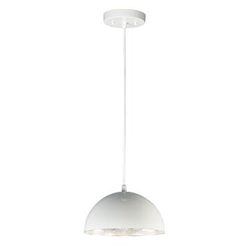 Hemisphere LED Pendant in Gloss White  Aluminum by ET2