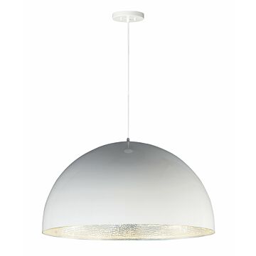 Hemisphere LED Pendant in Gloss White  Aluminum by ET2
