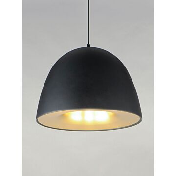 Fungo LED Pendant in Black  Satin Brass by ET2