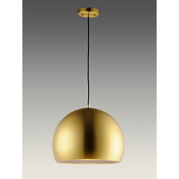 Palla LED Pendant in Satin Brass  Coffee by ET2