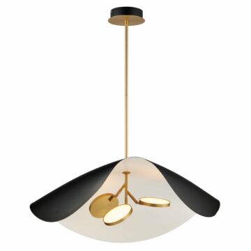 Carmen LED Pendant in Black  Gold by ET2