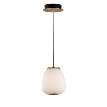 Soji LED Pendant in Black  Gold by ET2