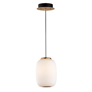 Soji LED Pendant in Black  Gold by ET2