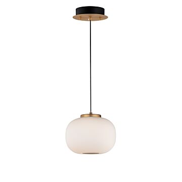 Soji LED Pendant in Black  Gold by ET2