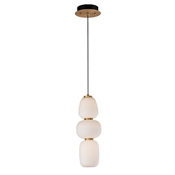 Soji LED Pendant in Black  Gold by ET2