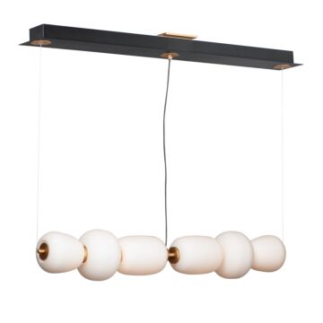 Soji LED Pendant in Black  Gold by ET2
