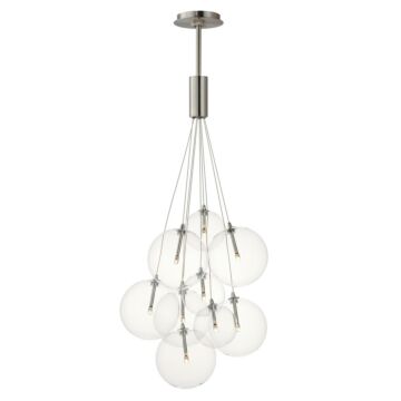 Burst LED Pendant in Satin Nickel by ET2