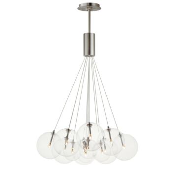 Burst LED Pendant in Satin Nickel by ET2