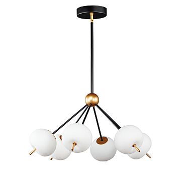 Quest LED Pendant in Black  Gold by ET2
