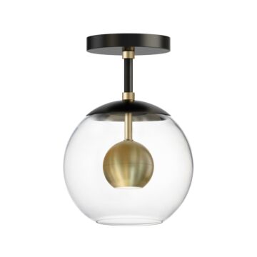 Nucleus LED Flush Mount in Black  Natural Aged Brass by ET2