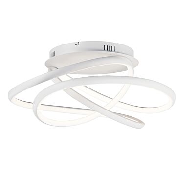 Twisted LED Flush Mount in Matte White by ET2