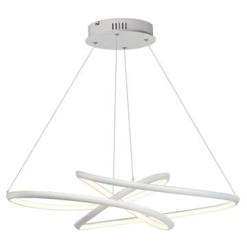 Twisted LED Pendant in Matte White by ET2