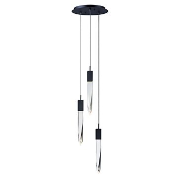 Quartz LED Pendant in Black by ET2