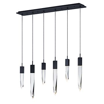 Quartz LED Pendant in Black by ET2