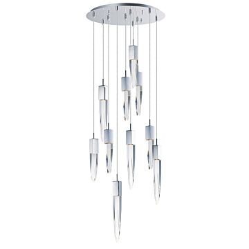 Quartz LED Pendant in Polished Chrome by ET2