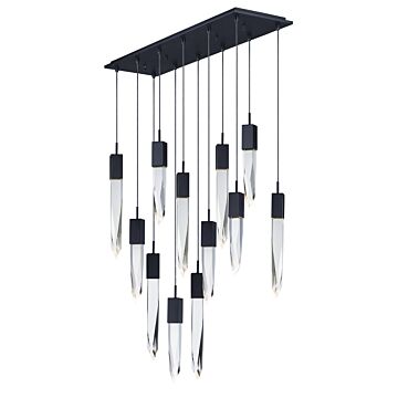 Quartz LED Pendant in Black by ET2