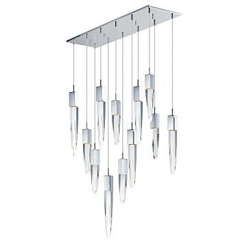 Quartz LED Pendant in Polished Chrome by ET2