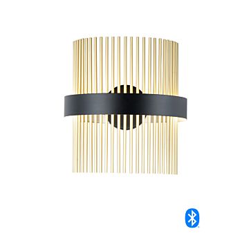 Chimes WiZ LED Wall Sconce in Black  Satin Brass by ET2