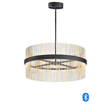 Chimes WiZ LED Pendant in Black  Satin Nickel  Satin Brass by ET2