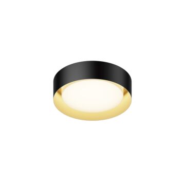 Echo LED Flush Mount in Black  Gold by ET2