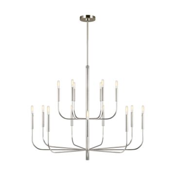 Brianna 15 Light Chandelier in Polished Nickel by Visual Comfort Studio