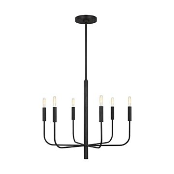 Brianna Six Light Chandelier in Aged Iron by Visual Comfort Studio