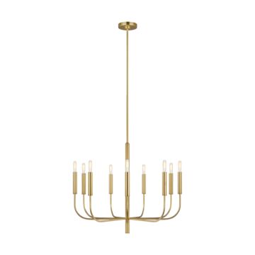 Brianna Nine Light Chandelier in Burnished Brass by Visual Comfort Studio