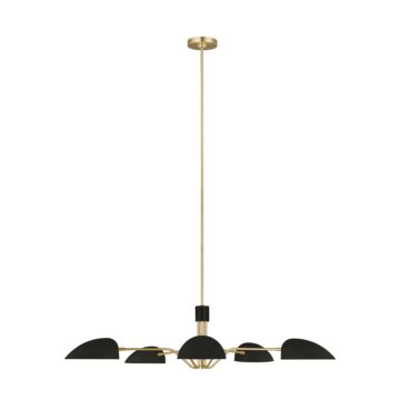 Jane Five Light Chandelier in Midnight Black by Visual Comfort Studio