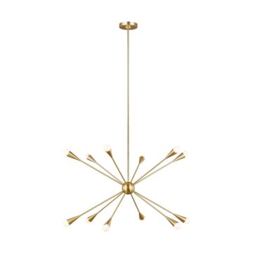Jax 12 Light Chandelier in Burnished Brass by Visual Comfort Studio