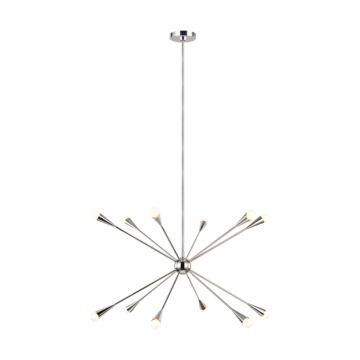 Jax 12 Light Chandelier in Polished Nickel by Visual Comfort Studio